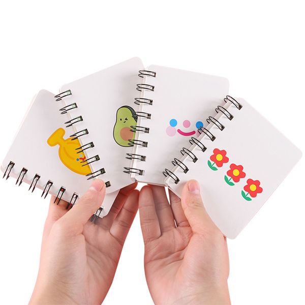 Okul Malzemeleri 80 Kağıtlar Sevimli Kawaii A7 Spiral Notepads Dizüstü Yüksek Kaliteli Öğrenciler Hediye Için Taşınabilir Notebook Cep Kitabı