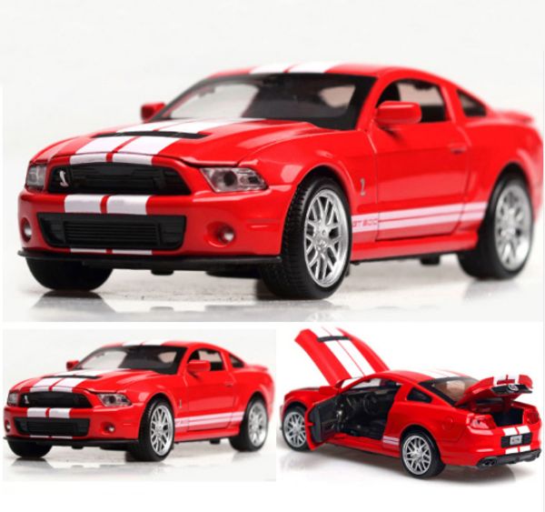 

high simulation alloy diecast 1:32 toy vehicles mustang shelby gt500 car model metal with sound light pull back toy car gifts