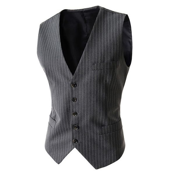 

zogaa 2019 new brand men dress vests formal vest for men slim fit mens suit cotton business vest waistcoat size s- xxl, Black;white