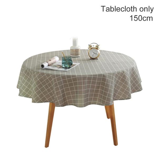 

dustproof round tablecloth restaurant l washable home decoration dining room soft protective cover cotton linen wedding