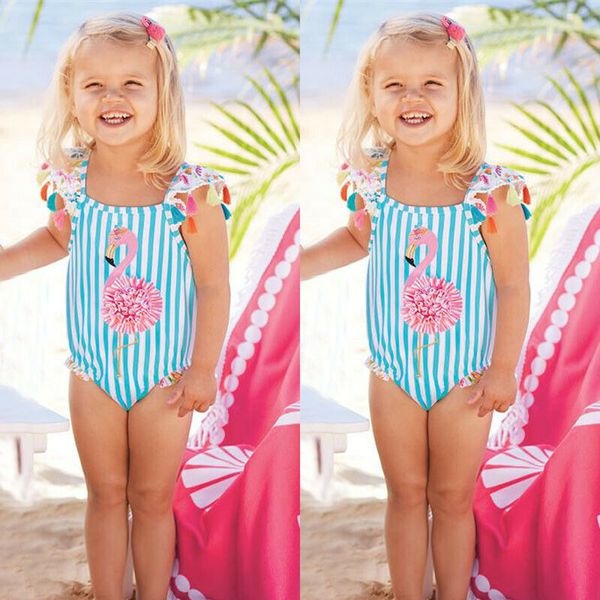 

newborn baby girls flamingo bikini swimwear swimsuit bathing suit beachwear