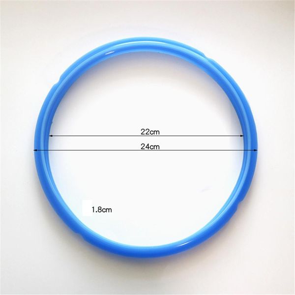 

2 pcs universal silicone pot sealing rings instant pot replacement for 5&6l electric pressure cookers blue