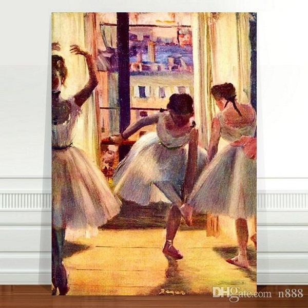 

edgar degas three ballet dancers handpainted & hd print impressionist portrait art oil painting home decor on canvas p215 200311