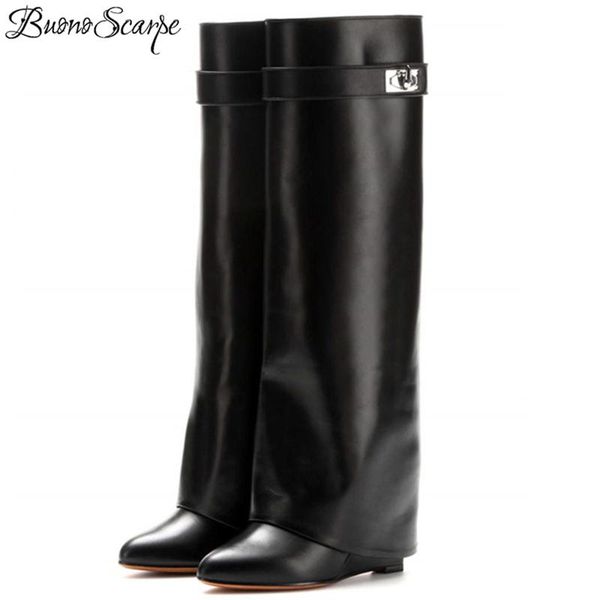 botas negras largas mujer