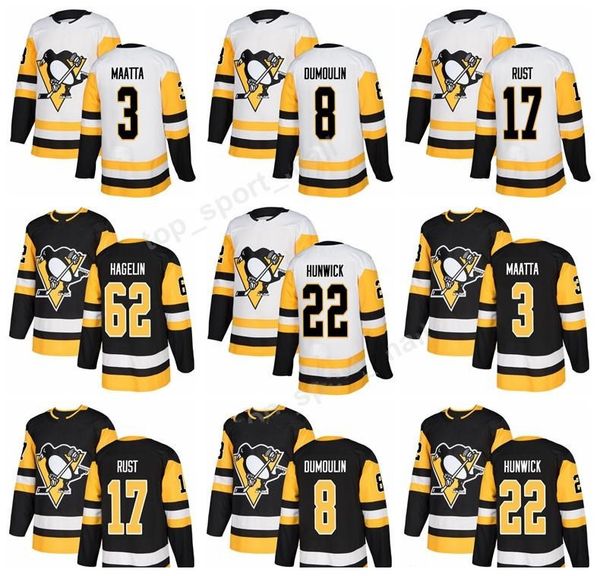 

pittsburgh hockey jerseys 2018 new style 62 carl hagelin 22 matt hunwick 17 bryan rust jersey 8 brian dumoulin 3 olli maatta, Black;red