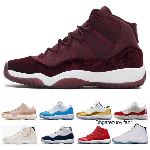 

hot 11 высоких низкой ле баскетбол обуви 11s мужчин женщин gym red navy gum rose gold concord 23 45 платинового оттенок prm наследницы g j11