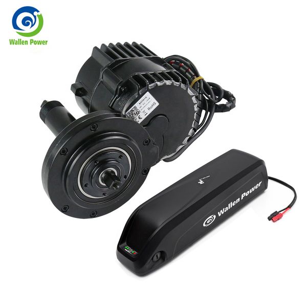 

комплект 250w bbshd mid drive электрический велосипед преобразование ebike bafang двигатель с аккумулятором hailong 36v 10ah