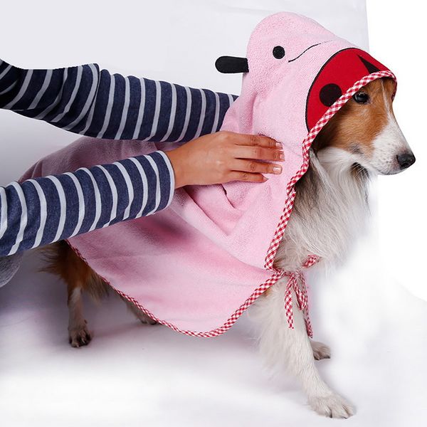 

dog bathrobe bath towel drying towel polyester soft durable strong absorption super absorbent pet drying a