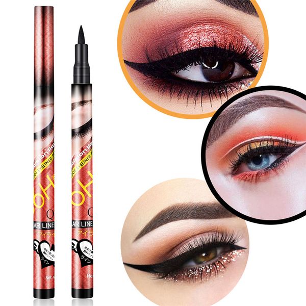 Новый QIC макияж Водонепроницаемый красоты Cosmetic Eye Liner Pencil Black Жидкое Продолжительный Natural Eyeliner Pen