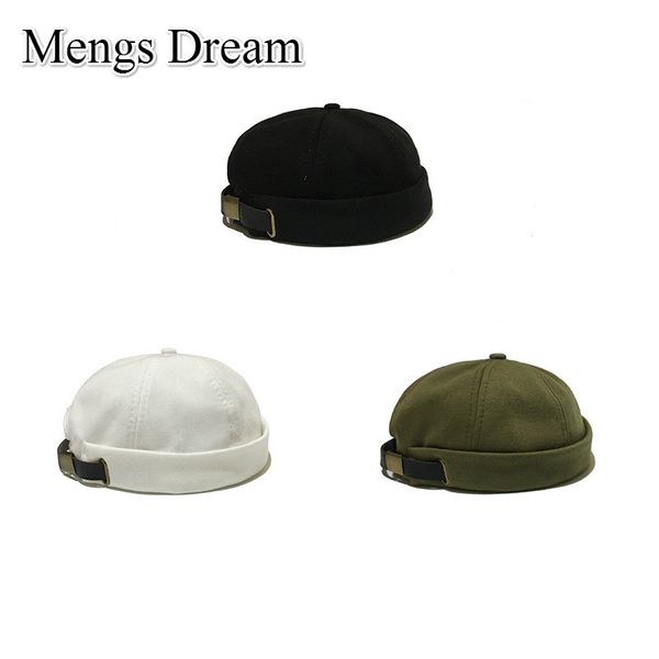 

2019 new arrival men women skullcap hat cap casual docker sailor mechanic brimless solid color korean style hip hop wild