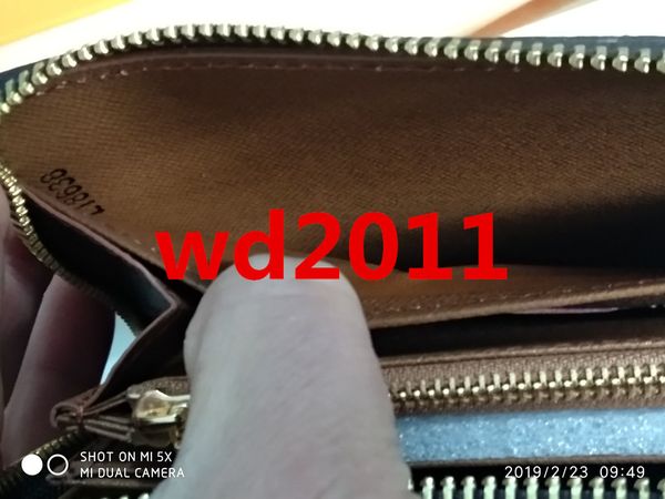 

card box wallet leather designer holder real with code wallet long with date classic zipper pocket wrjcs, Red;black