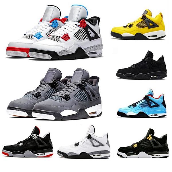 

size 36-47 bred 4 4s iv what the cactus jack laser wings women mens basketball shoes denim blue eminem pale citron sports sneakers