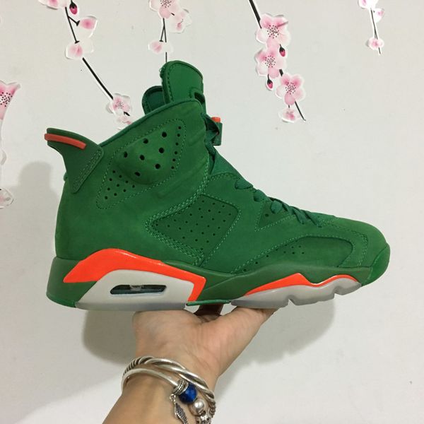 

new gatorade basketball shoes 6 6s mens green suede fashion outdoor sports sneakers comfortable designer shoes high quality