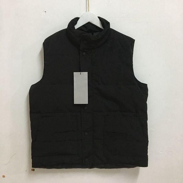 

l1028 canada vest medium length mens winter jacket loose type mens designer winter coats side seam pocket winter vest male, Black