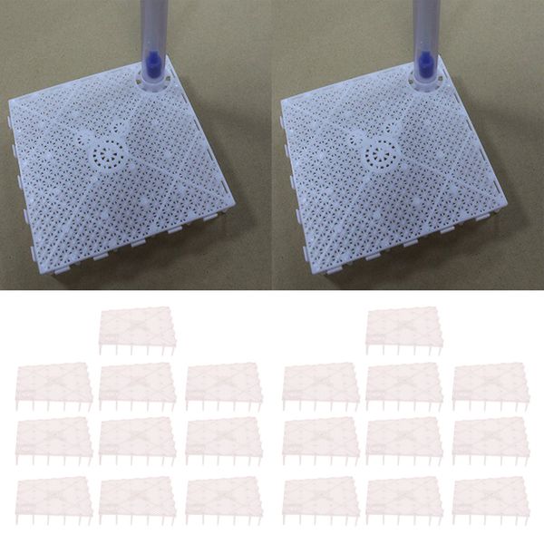 

20 pack aquarium fish tank bottom filter board 5.7-inch by 5.7-inch white