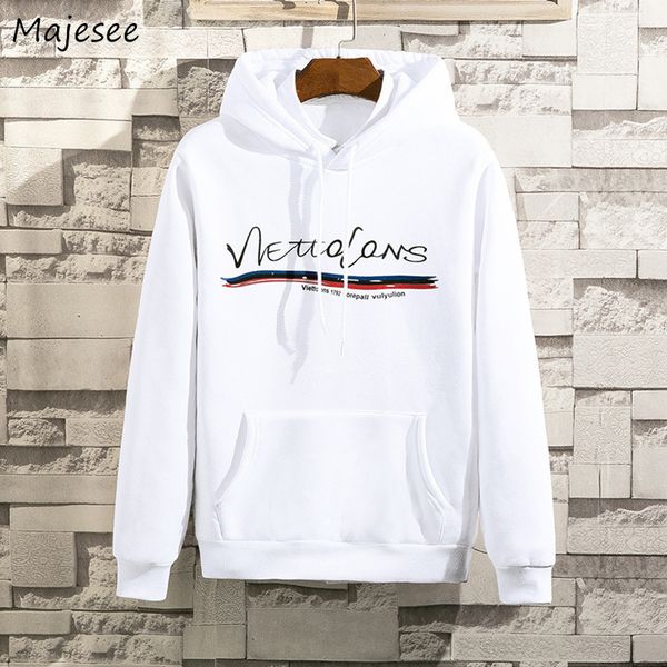 

hoodies men autumn hooded letter printed slim simple all-match harajuku sweatshirts mens korean style ulzzang students pullover, Black