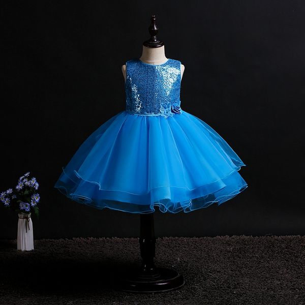 

it's yiiya flower girl dresses 6 colors sleeveless o-neck floor length girls pageant dresses vestidos de noches para ninas 732, Red;yellow