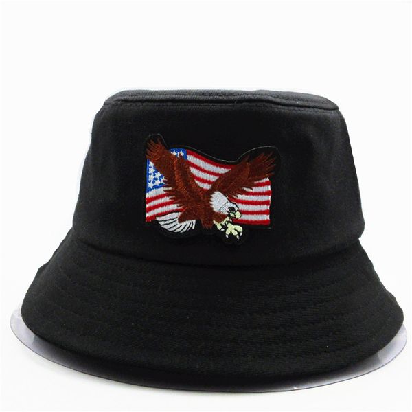 

the new style eagle embroidery bucket hat fisherman hat outdoor travel sun cap hats for child men and women 58