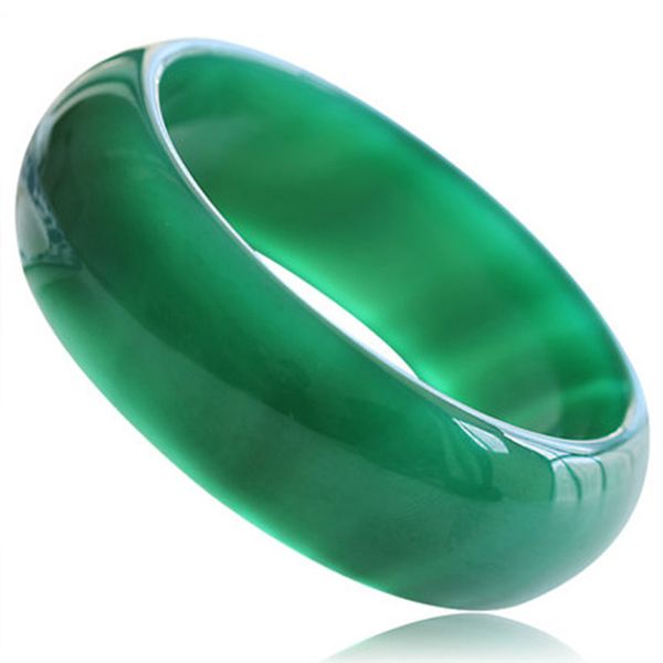 

upscale boutique thickened green ma nao stone bangle female models gift, Black