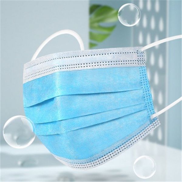 

dhl ship dust ply masks blue dustproof pollution nonwoven 3ply dust pm2.5 ear loopdust mask 3 layers facemasks twva