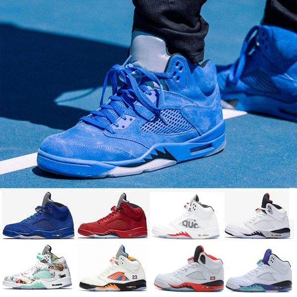 

5 5s men basketball shoes og black metallic olympic gold medal oregon pe psg white s suede space jam sup wings sneakers