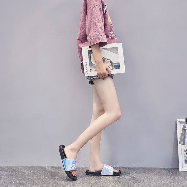 

2020 womens flip flops korean version non slip soft bottom wearresistant home style casual wear beach sandals wholesale, Black