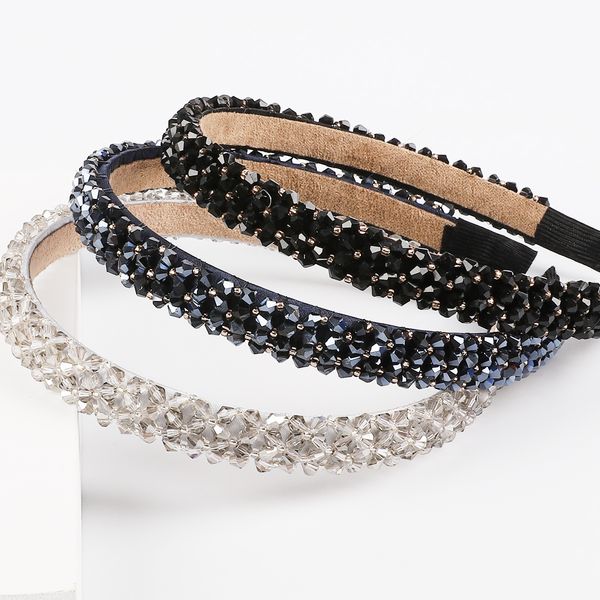 

cristal accesorios простой hairband девушка блестящий роскошный горный хрусталь hairband diamon hairband женские аксессуары для волос криста, Black;brown