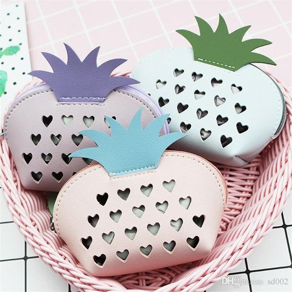 

fruit pineapple mini coin purse splicing color mix lovely cartoon girl short wallet beauty party favor 5 8mk e1
