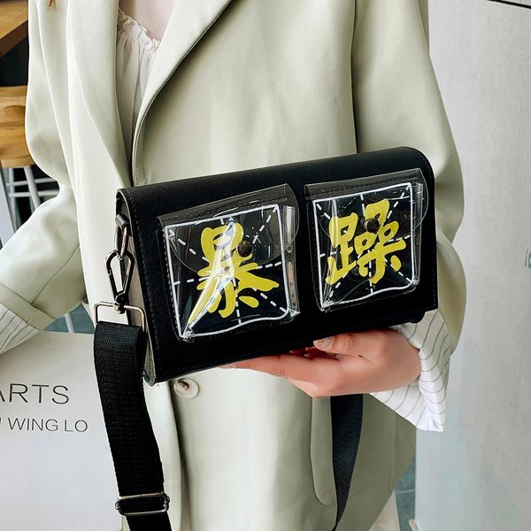 

ocardian handbag fashion women girl china character letter messenger bag soft leather crossbody bag lady handle dropship a27