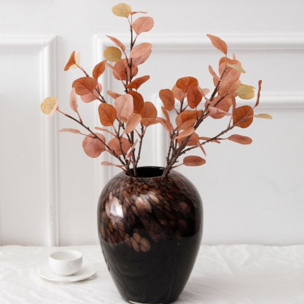 

artificial plastic plant eucalyptus leaves branch money grass home decorative fake flowers indoor potted decoration