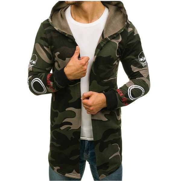

men camouflage hooded oversize outwear coats with pockets trench coat jacket cardigan long sleeve outwear blouse drop shiping, Black;brown