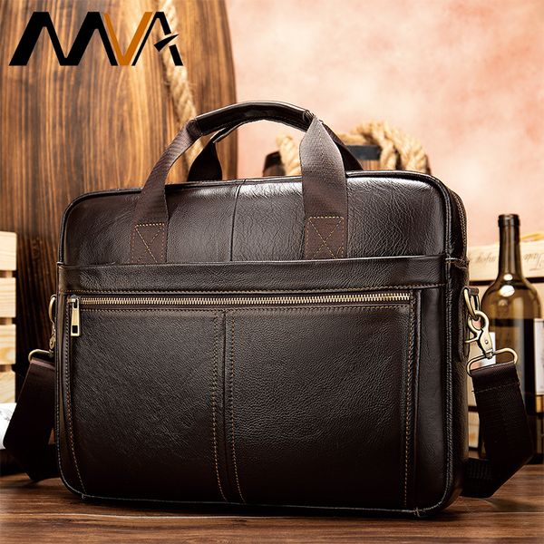 

mva men's briefcase/genuine leather messenger bag men leather/business lapoffice bags for men briefcases men's bags 8572