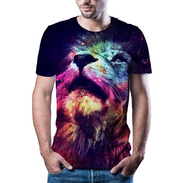 

men's t-shirt 3d printed animal tiger t-shirt short sleeve funny design casual male halloween asian sz 6xl, White;black