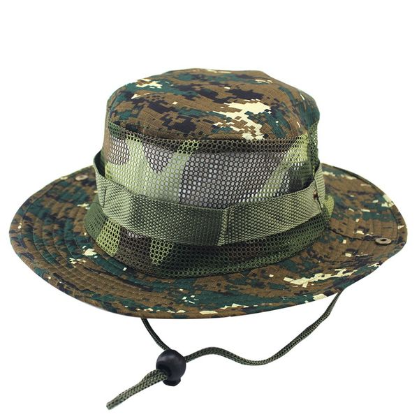 

2020 military sun hats cap summer men women camouflage bucket hat with string fisherman cap jungle camo wide brim caps #yl5, Blue;gray
