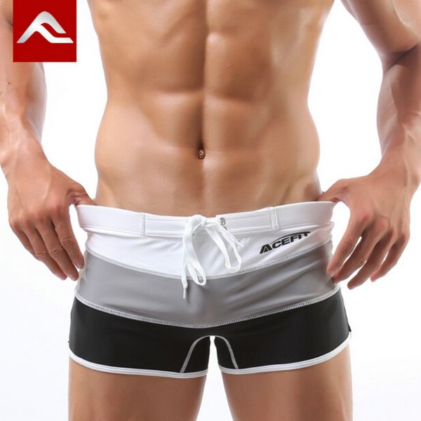 

acefit brand swimming trunks swimsuit man gay swimwear mens boxer bathing suit swiming shorts for male swim wear 2016 m-xxl