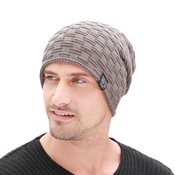

fashion knitted hat winter warm cap leaf knit wool hat cap women men sleeve head
