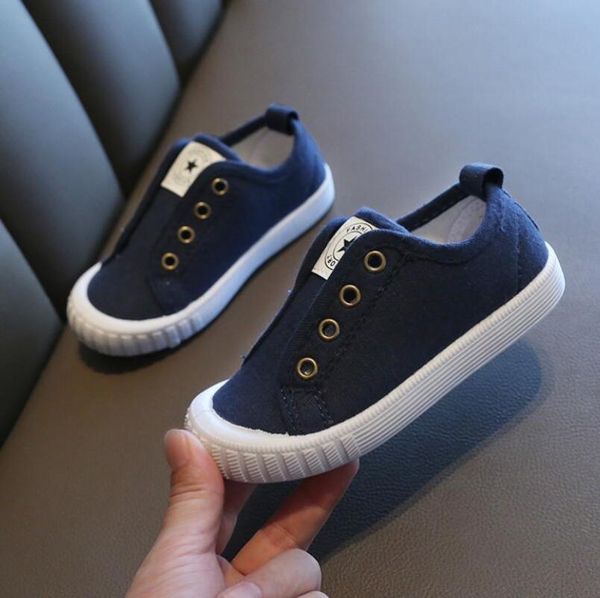 

new children canvas shoes girls sneakers breathable 2020 fashion kids shoes for boys casual sport student runing, Black