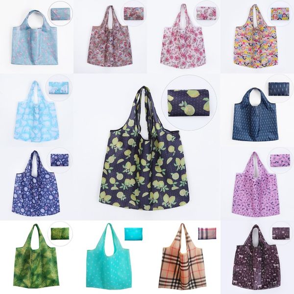 

reusable shopping bags waterproof oxford cloth foldable shopping bag recycle tote pouch foldable storage handbags 42 styles