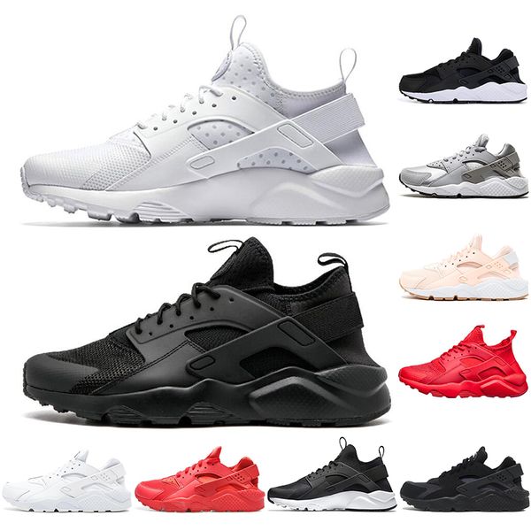 

with socks 2019 huarache 4.0 1.0 classical triple white black red mens women shoes sports sneakers running track shoes sneaker trainers