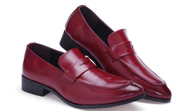 

men's shoes in spring and autumn low heel pointed end@2098, Black