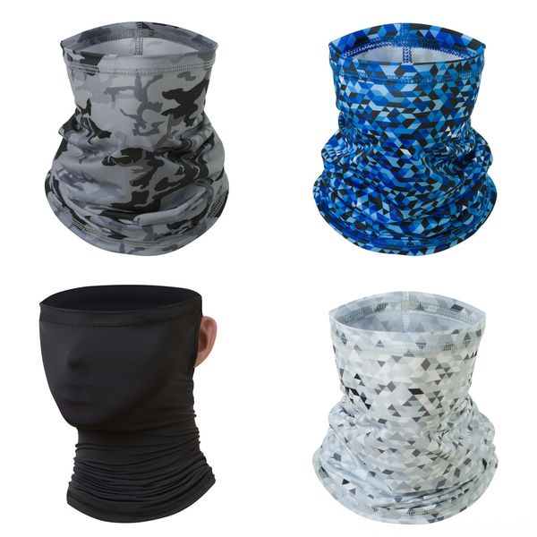 

vhfwi scarf neck silk sunscreen hood scarf summer outdoor riding triangle new breathable sunscreen face ice riding mask, Black