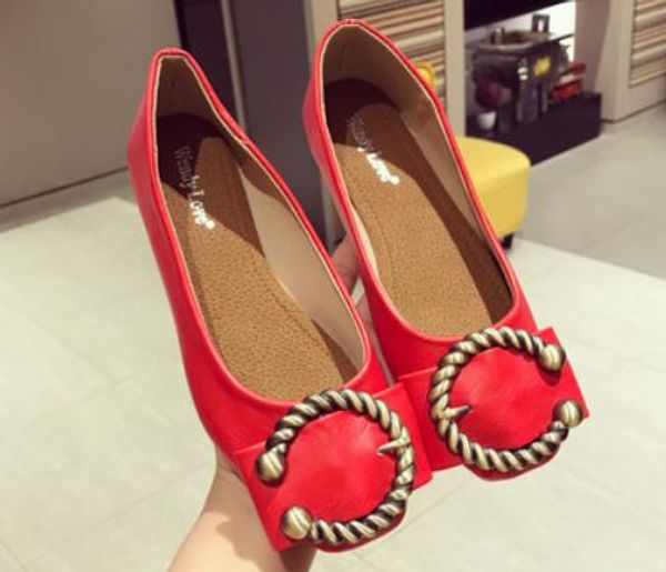 

2019 bowknot women's shoes in spring and autumn with new style flat bottom square head @05, Black