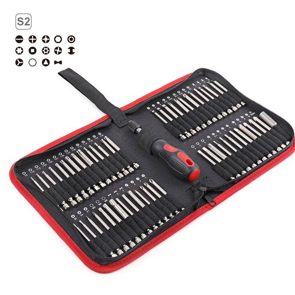 

55 pieces screwdriver bits set 75mm length s2 steel hrc55-60