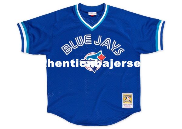 

joe carter toronto #29 mitchell & ness retro 1993 blue bp jersey, Black;blue