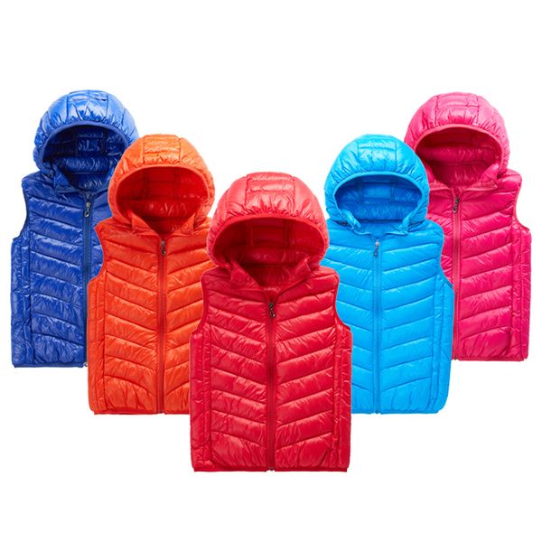

children's vest for girls boy baby warm vest baby girl winter clothes kids cotton-padded thicken waistcoat outwears jacket, Blue