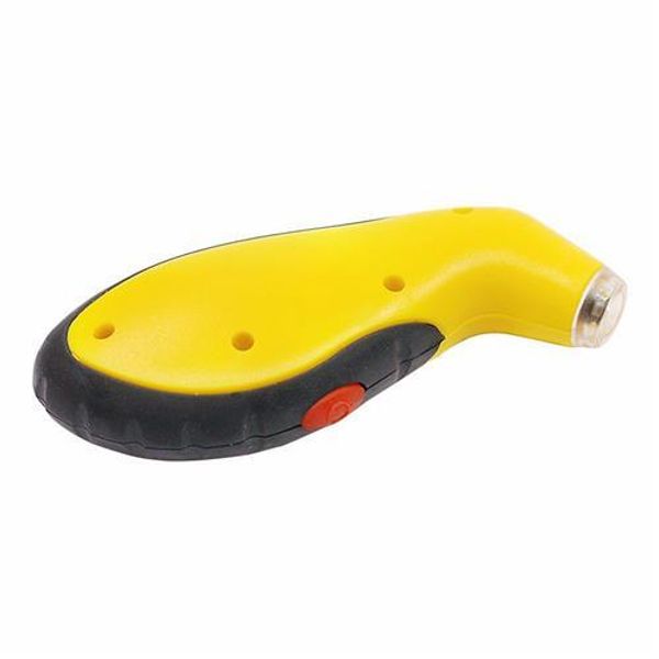 GL-0812 Tester per manometro pneumatici Schermo LCD digitale con luce LED per pneumatici per ruote moto auto - Giallo