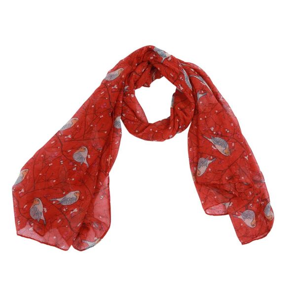 

women owl printing wrap model chale scarf (180x90cm