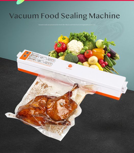 

вакуумный пищевой герметик упаковочная машина 220 в с 10 шт. бесплатная вакуумная упаковка сумка портативный бытовой кухня вакуумный пищевой