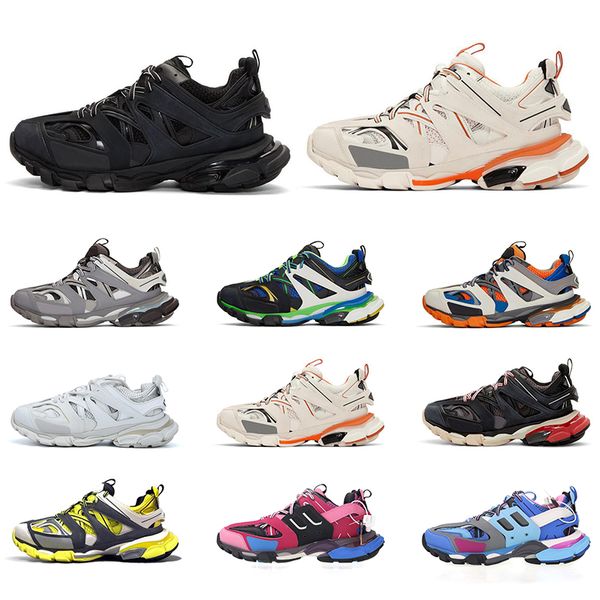 

paris triple s track 3.0 platform men women casual shoes triple black white grey orange mens sneakers sports trainers online sale