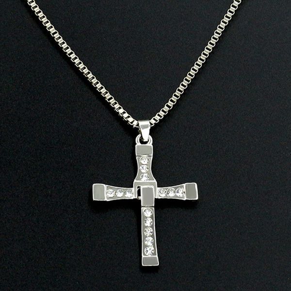 

concise originality cross pendeloque cut necklace man pendant and letter necklaces for women essential oil necklaces harry potter, Silver